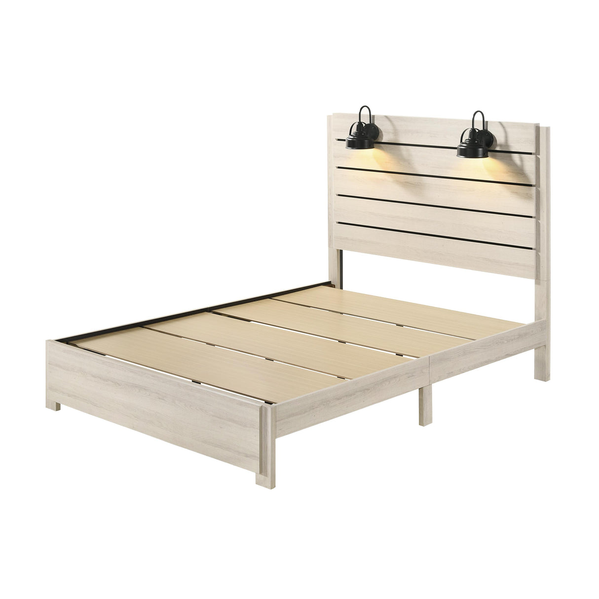 Crown Mark Carter B6810 Full Platform Bed - White IMAGE 2