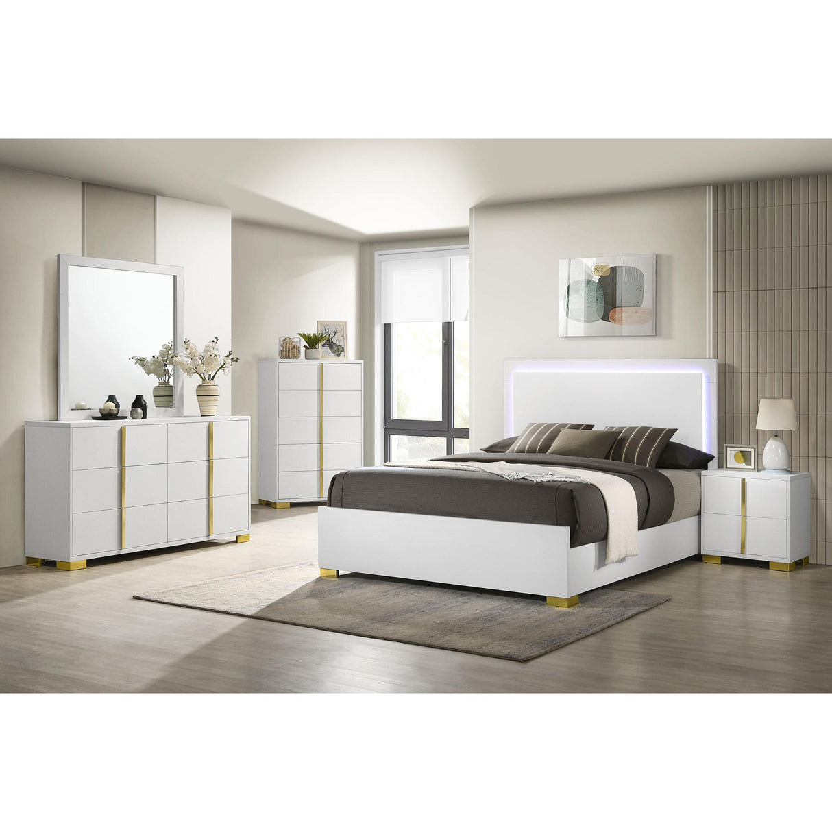 Coaster Furniture Marceline 222935 5-Drawer Bedroom Chest - White IMAGE 3