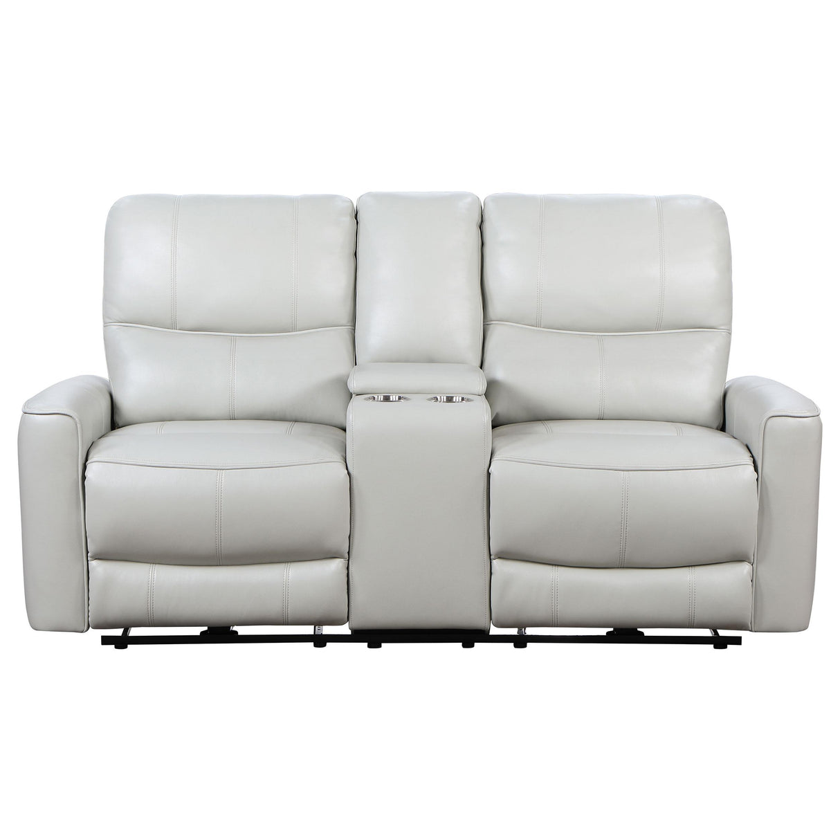 Coaster Furniture Greenfield 610262P Upholstered Power Reclining Loveseat - Dove Grey IMAGE 4