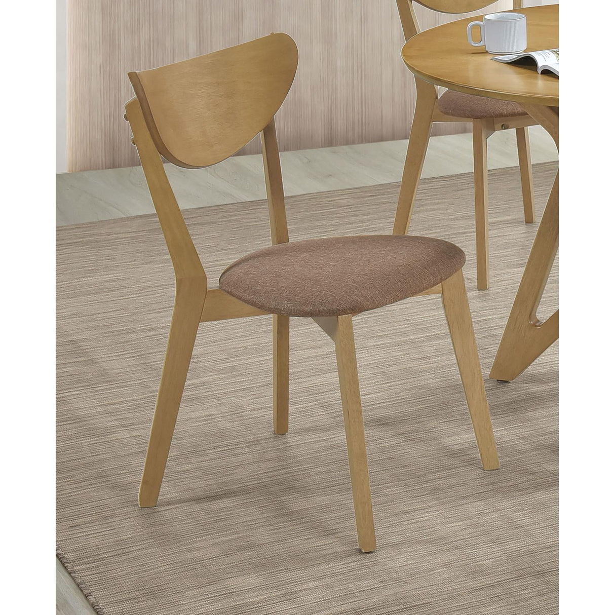 Coaster Furniture Elowen 108442 Wood Dining Side Chair - Light Walnut IMAGE 2