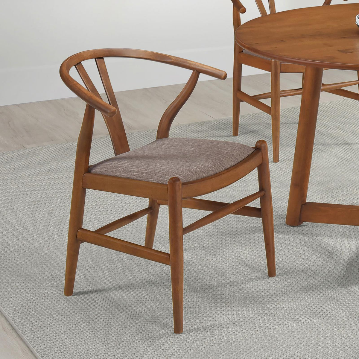 Coaster Furniture Dinah 108472 Wood Wishbone Dining Side Chair - Walnut IMAGE 3
