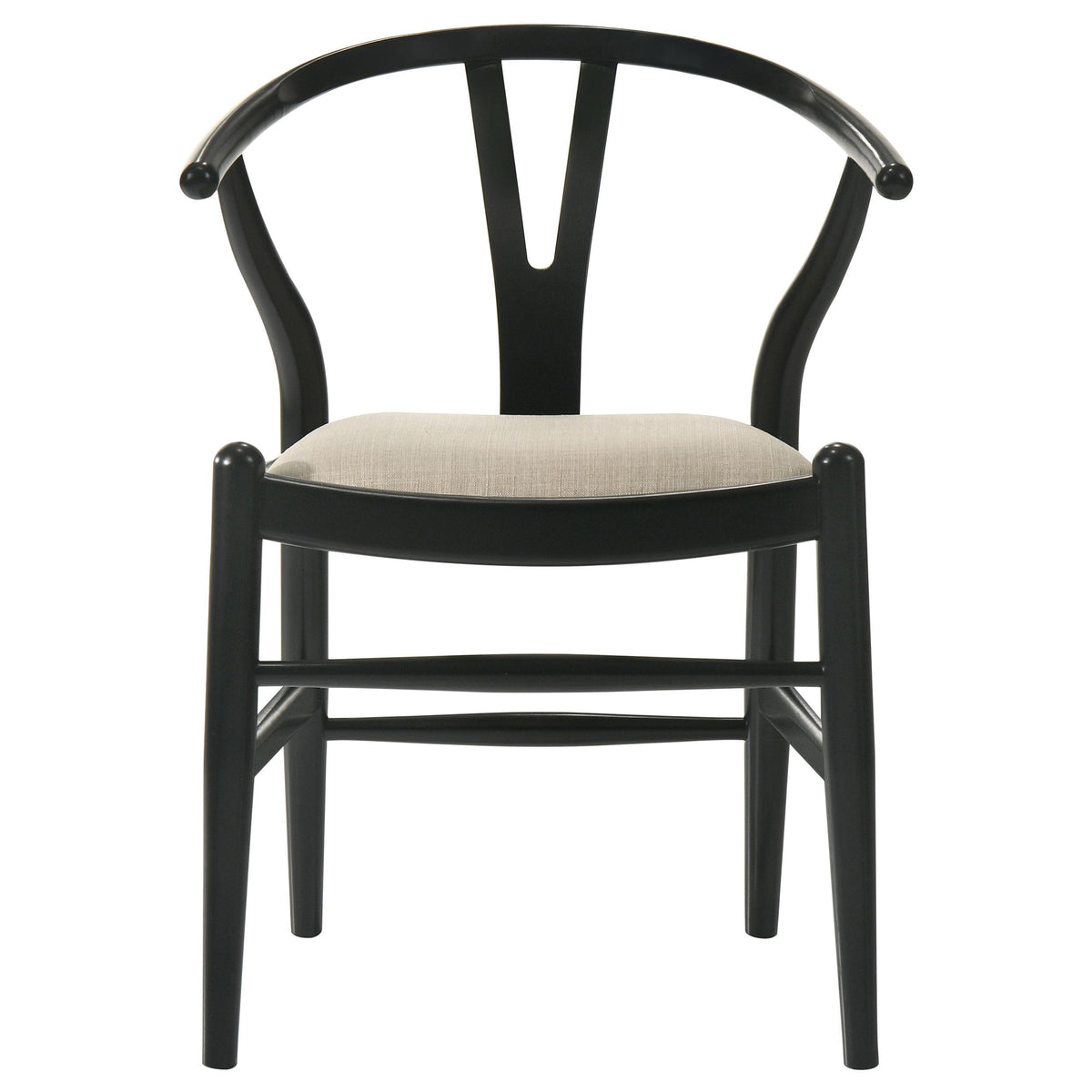 Coaster Furniture Crestmont 108482 Wood Wishbone Dining Side Chair - Black IMAGE 4