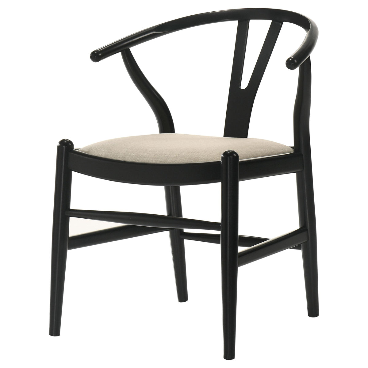 Coaster Furniture Crestmont 108482 Wood Wishbone Dining Side Chair - Black IMAGE 5
