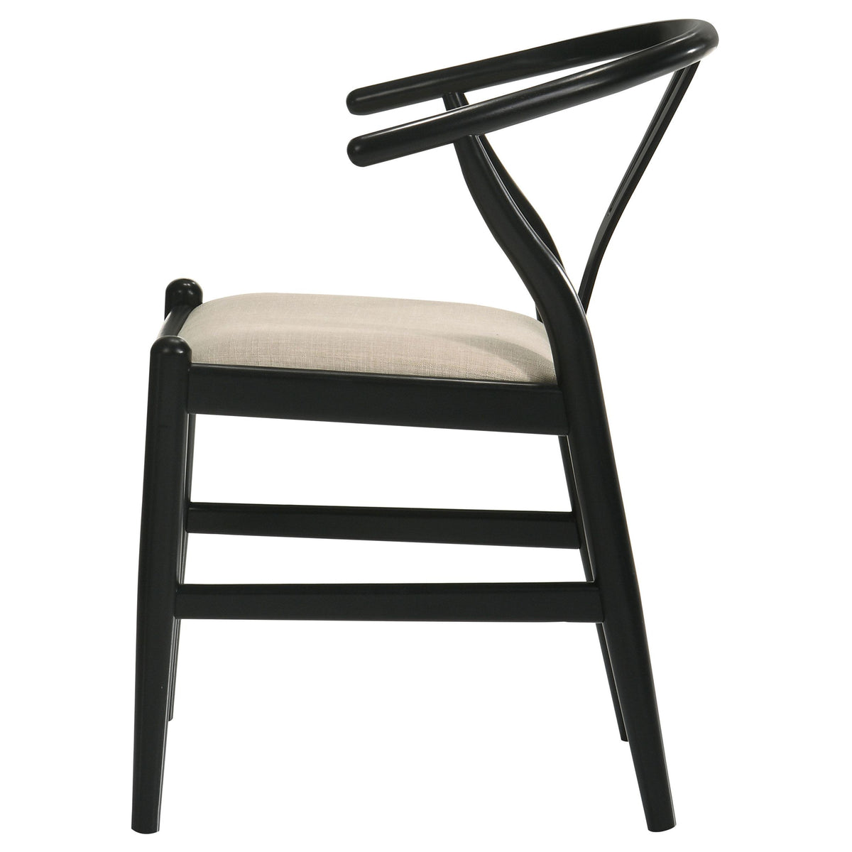 Coaster Furniture Crestmont 108482 Wood Wishbone Dining Side Chair - Black IMAGE 6