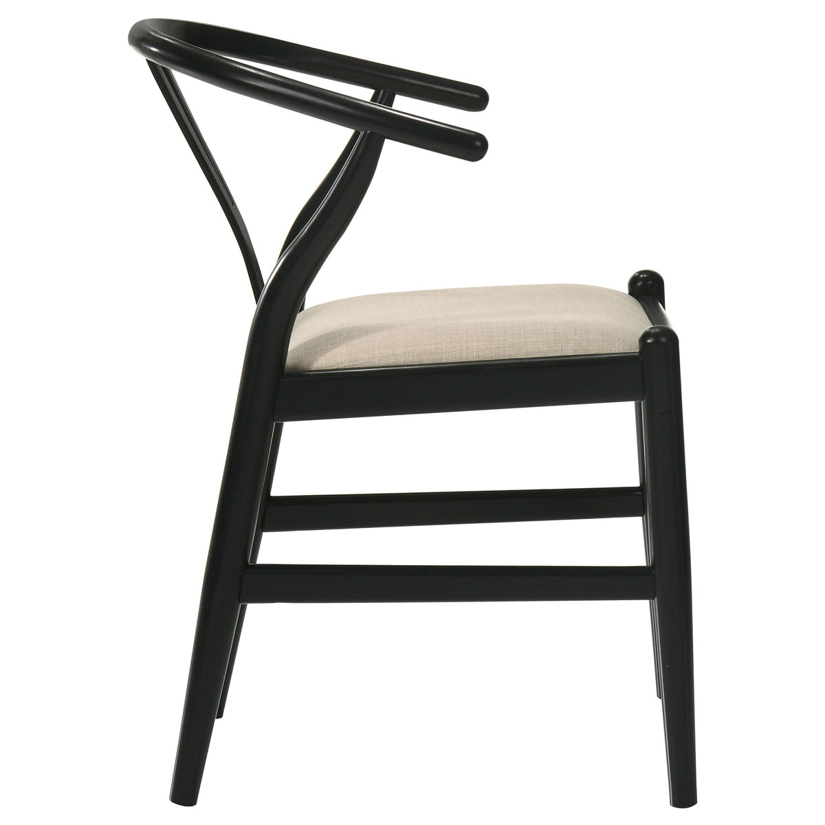Coaster Furniture Crestmont 108482 Wood Wishbone Dining Side Chair - Black IMAGE 9