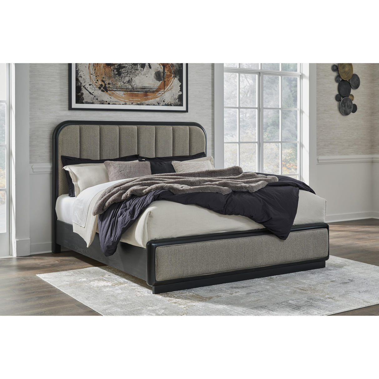 Signature Design by Ashley Rowanbeck B821B5 California King Upholstered Panel Bed IMAGE 5