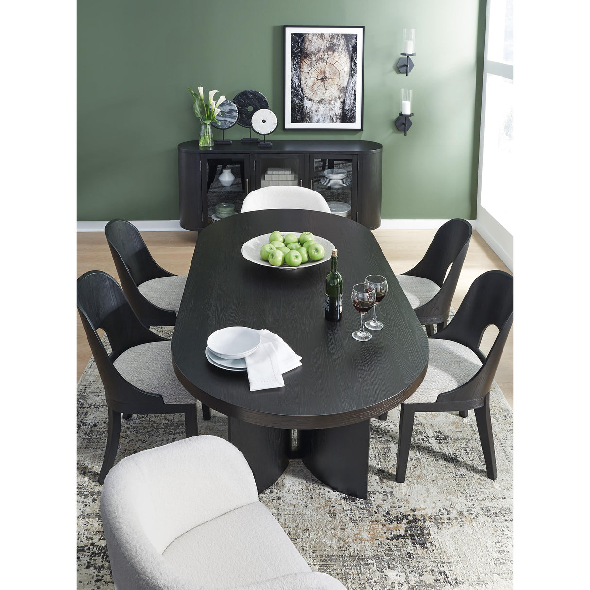 Signature Design by Ashley Rowanbeck D821-25 Oval Dining Room Table IMAGE 19