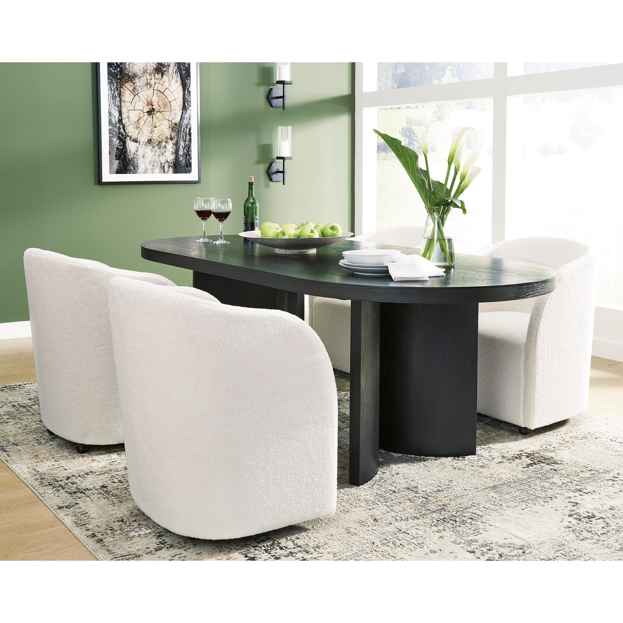 Signature Design by Ashley Rowanbeck D821-25 Oval Dining Room Table IMAGE 8