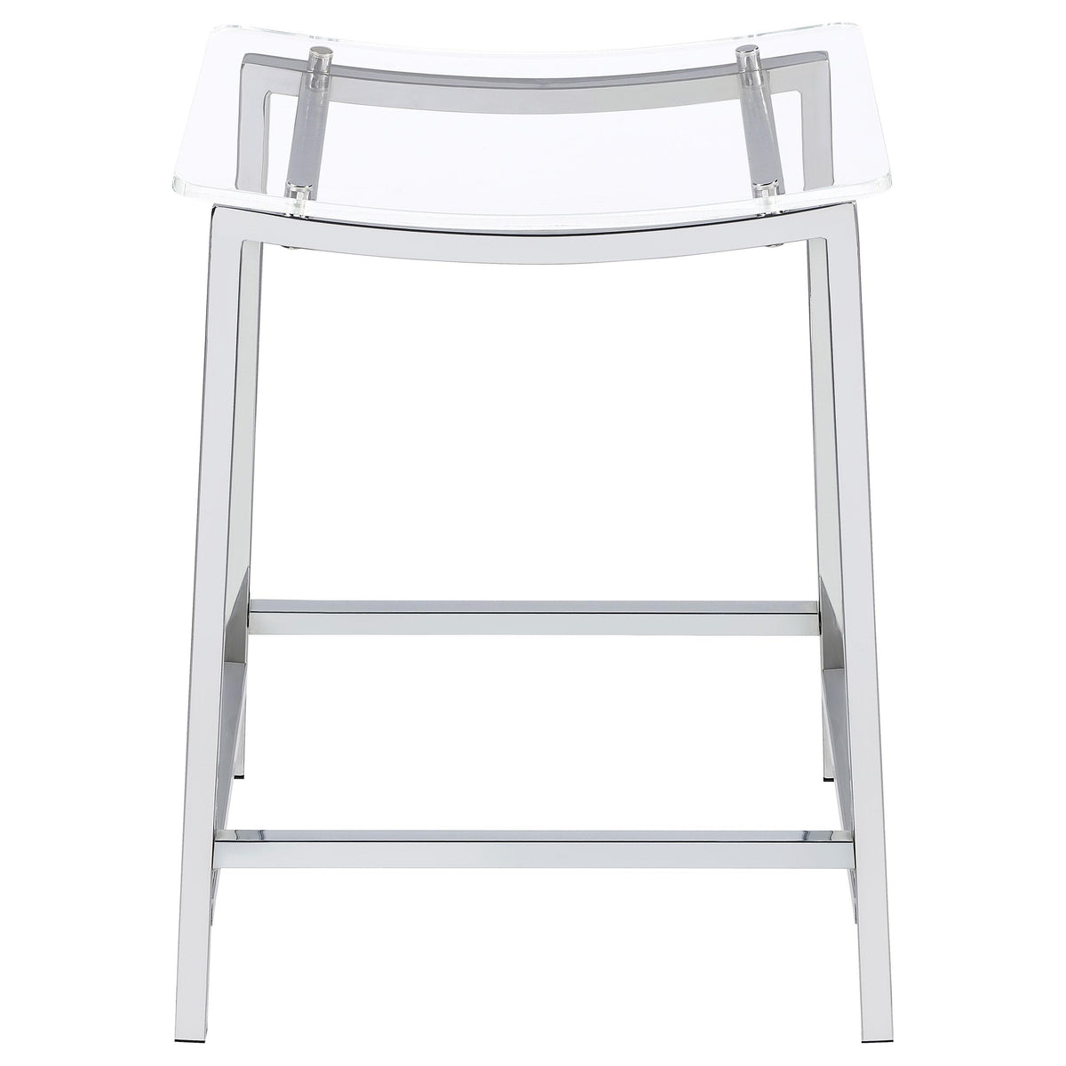 Coaster Furniture Jovani 182358 Acrylic Backless Counter Stool - Chrome IMAGE 4