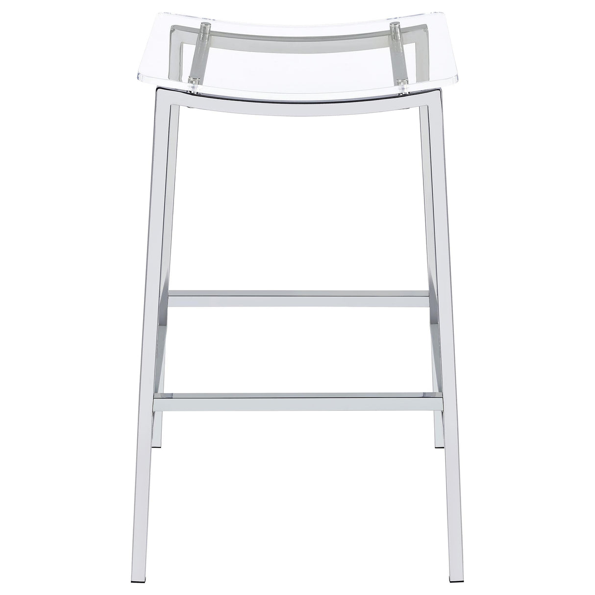 Coaster Furniture Jovani 182359 Acrylic Backless Bar Stool - Chrome IMAGE 2