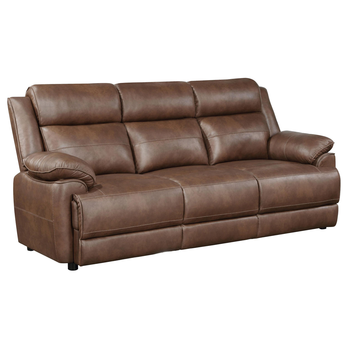 Coaster Furniture Ellington 508281 Upholstered Padded Arm Sofa - Dark Brown IMAGE 1