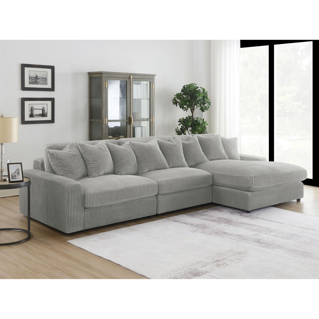 Coaster Furniture Blaine 509997 Upholstered Armless Chair - Fog IMAGE 9