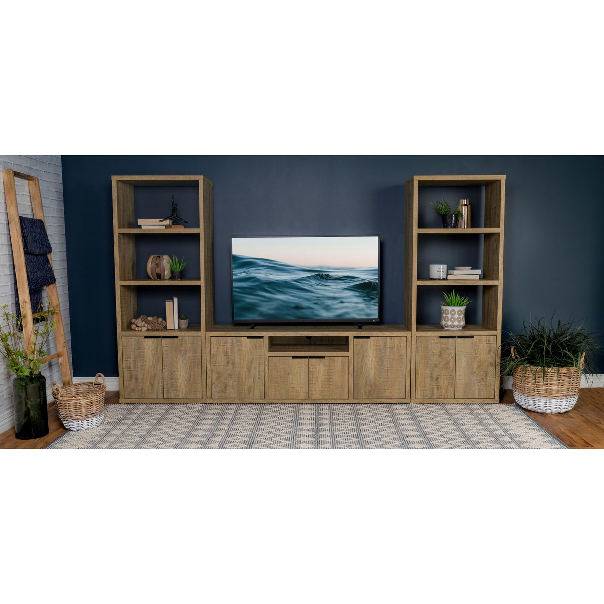 Coaster Furniture Tabby 701703 3-shelf Engineered Wood Media Tower - Mango IMAGE 9