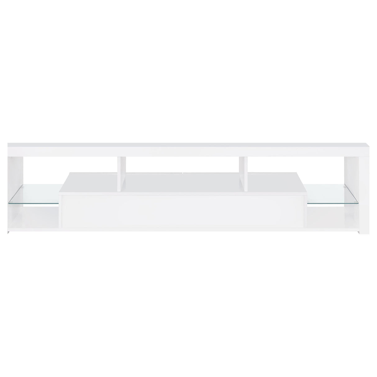 Coaster Furniture Jude 704251-SET 3-Piece Entertainment Center with 71" TV Stand - White High Gloss IMAGE 7