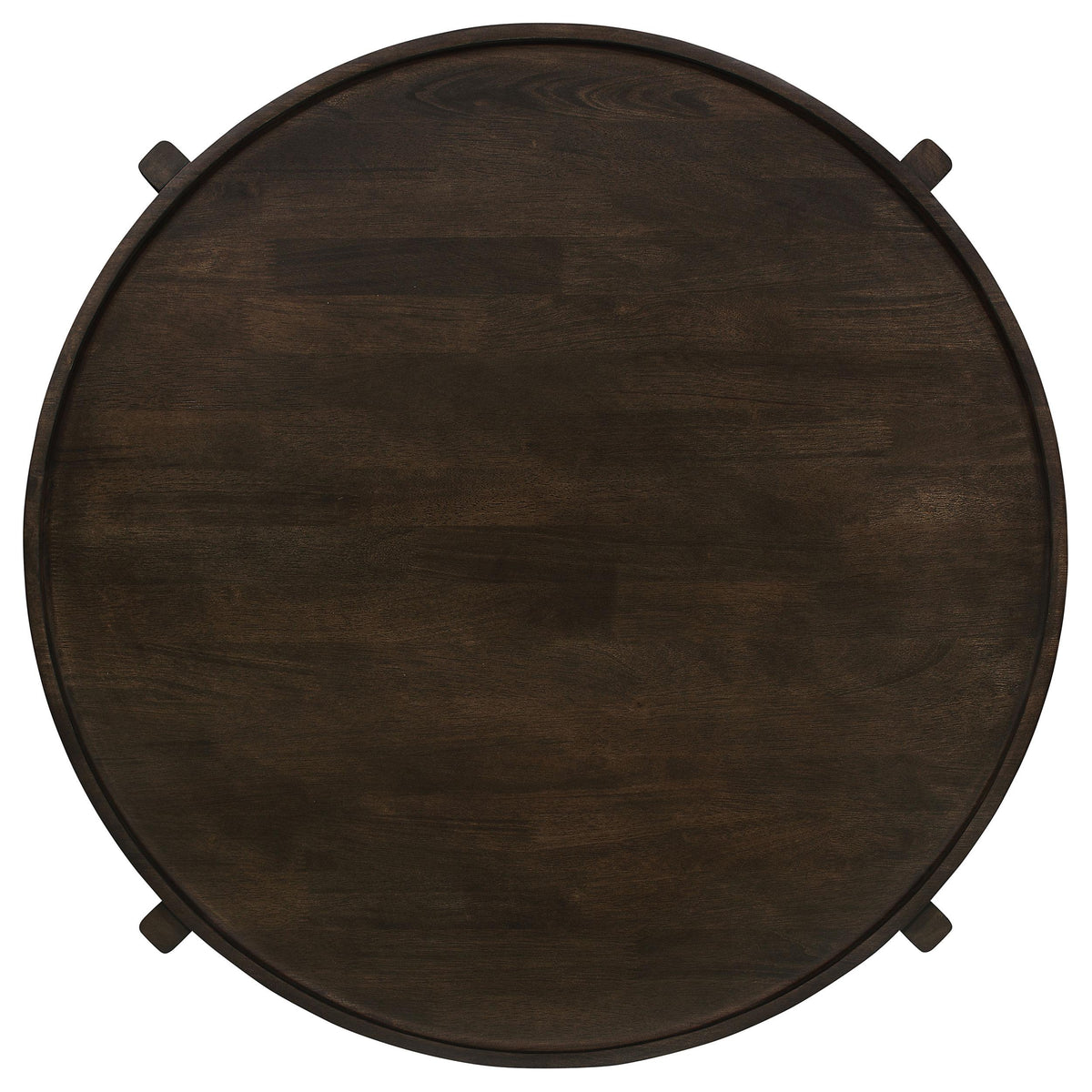 Coaster Furniture Cota 708288 Round Solid Wood Coffee Table - Dark Brown IMAGE 5