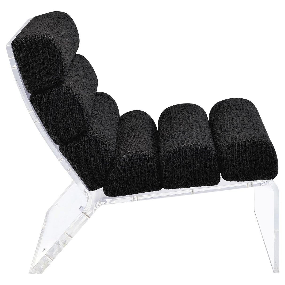 Coaster Furniture Serreta 903162 Boucle Upholstered Armless Acrylic Chair - Black IMAGE 9