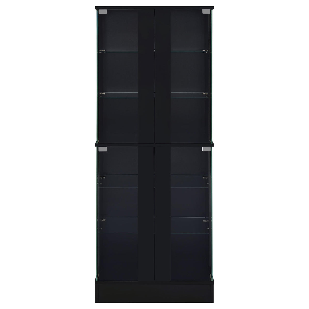 Coaster Furniture Cabra 950398 4-door LED Curio Display Cabinet - Black High Gloss IMAGE 6