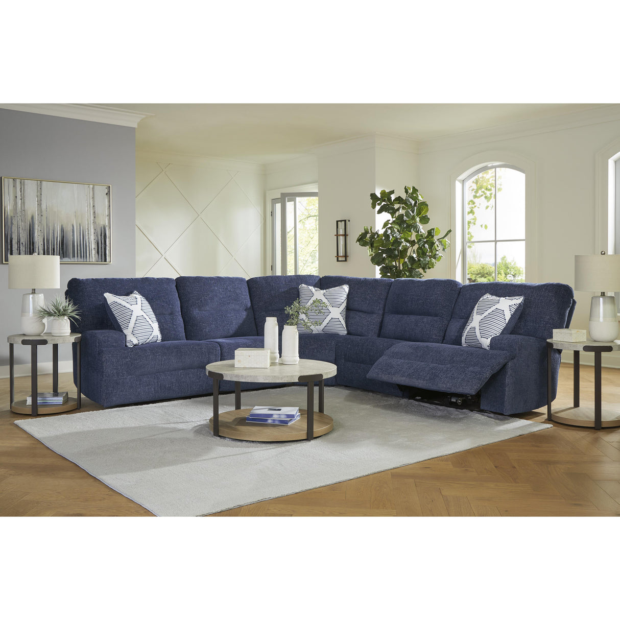 Signature Design by Ashley Acklen Place 93607S3 5 pc Power Reclining Sectional IMAGE 3