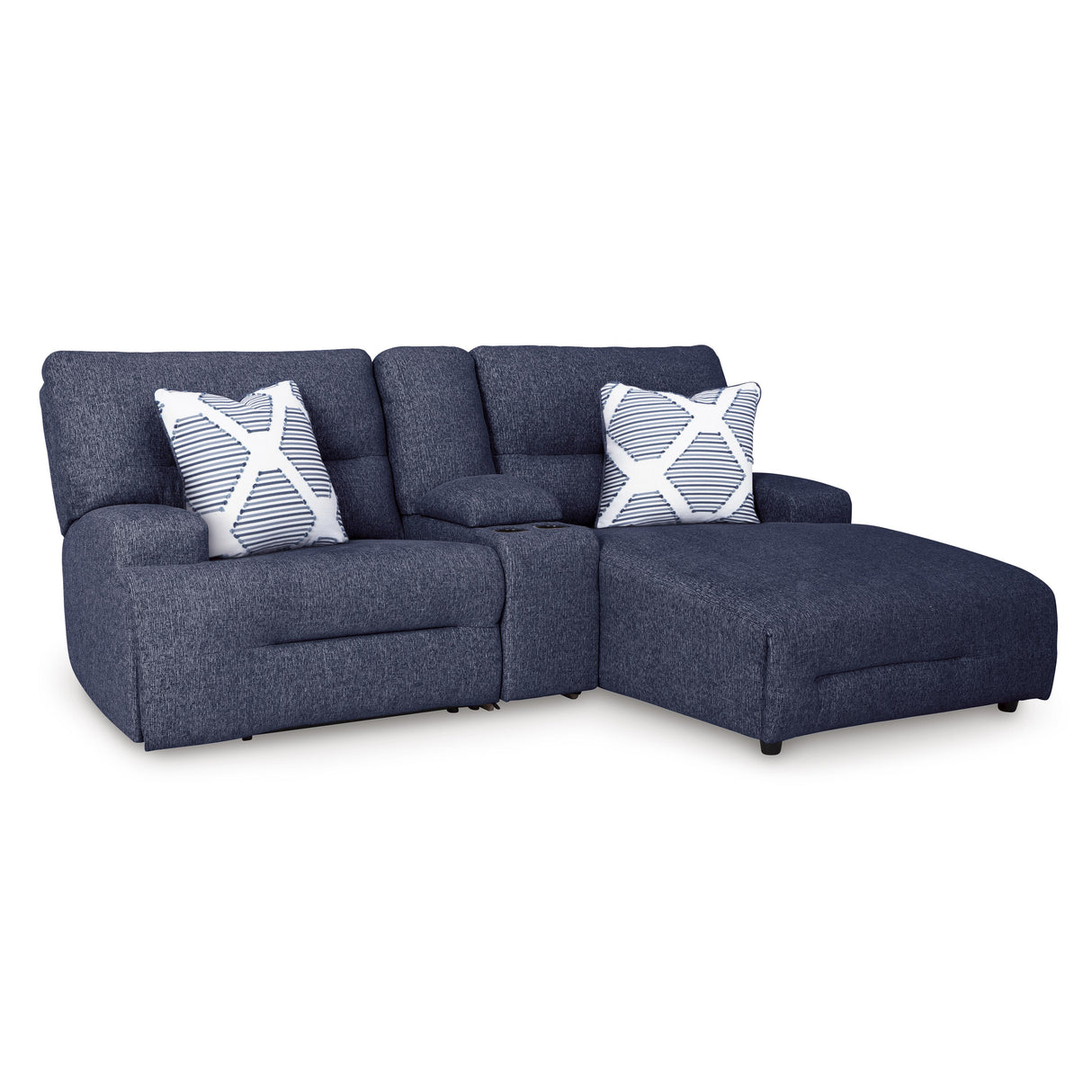Signature Design by Ashley Acklen Place 93607S4 3 pc Power Reclining Sectional Sofa with Chaise IMAGE 1