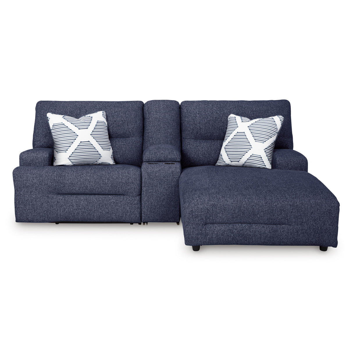 Signature Design by Ashley Acklen Place 93607S4 3 pc Power Reclining Sectional Sofa with Chaise IMAGE 3