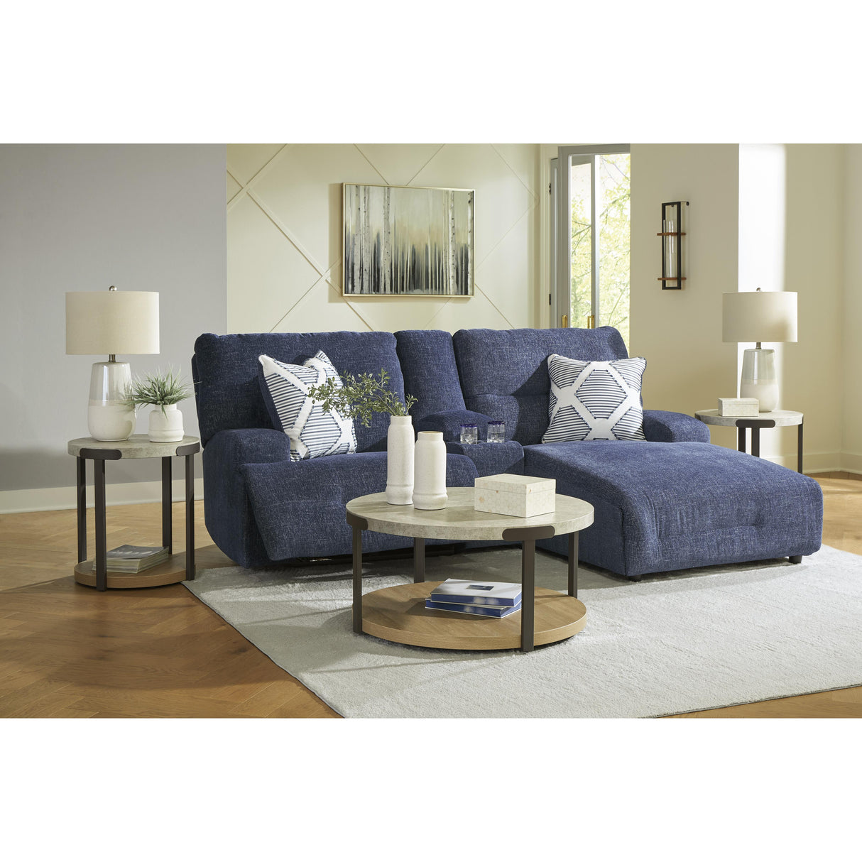 Signature Design by Ashley Acklen Place 93607S4 3 pc Power Reclining Sectional Sofa with Chaise IMAGE 5