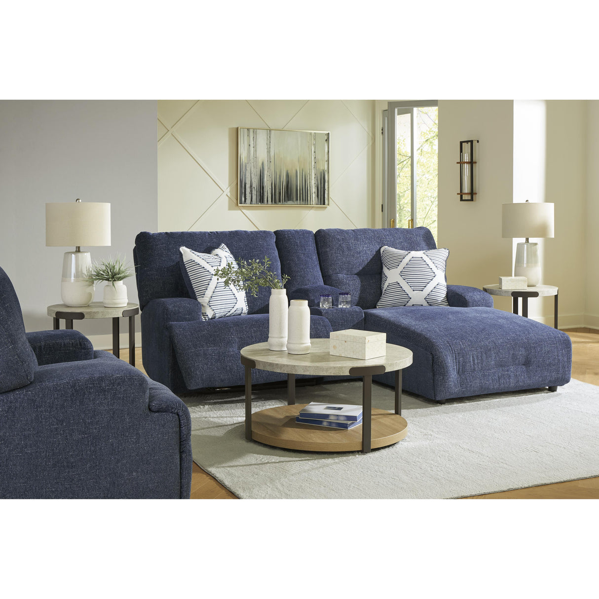 Signature Design by Ashley Acklen Place 93607S4 3 pc Power Reclining Sectional Sofa with Chaise IMAGE 6