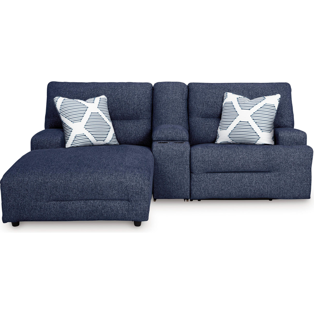 Signature Design by Ashley Acklen Place 93607S5 3 pc Power Reclining Sectional Sofa with Chaise IMAGE 3