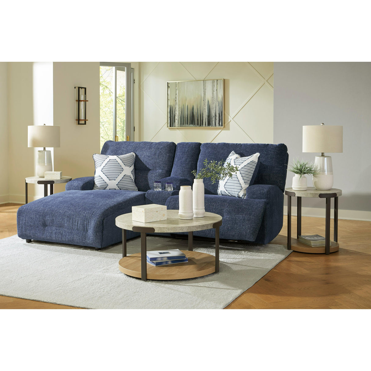 Signature Design by Ashley Acklen Place 93607S5 3 pc Power Reclining Sectional Sofa with Chaise IMAGE 5