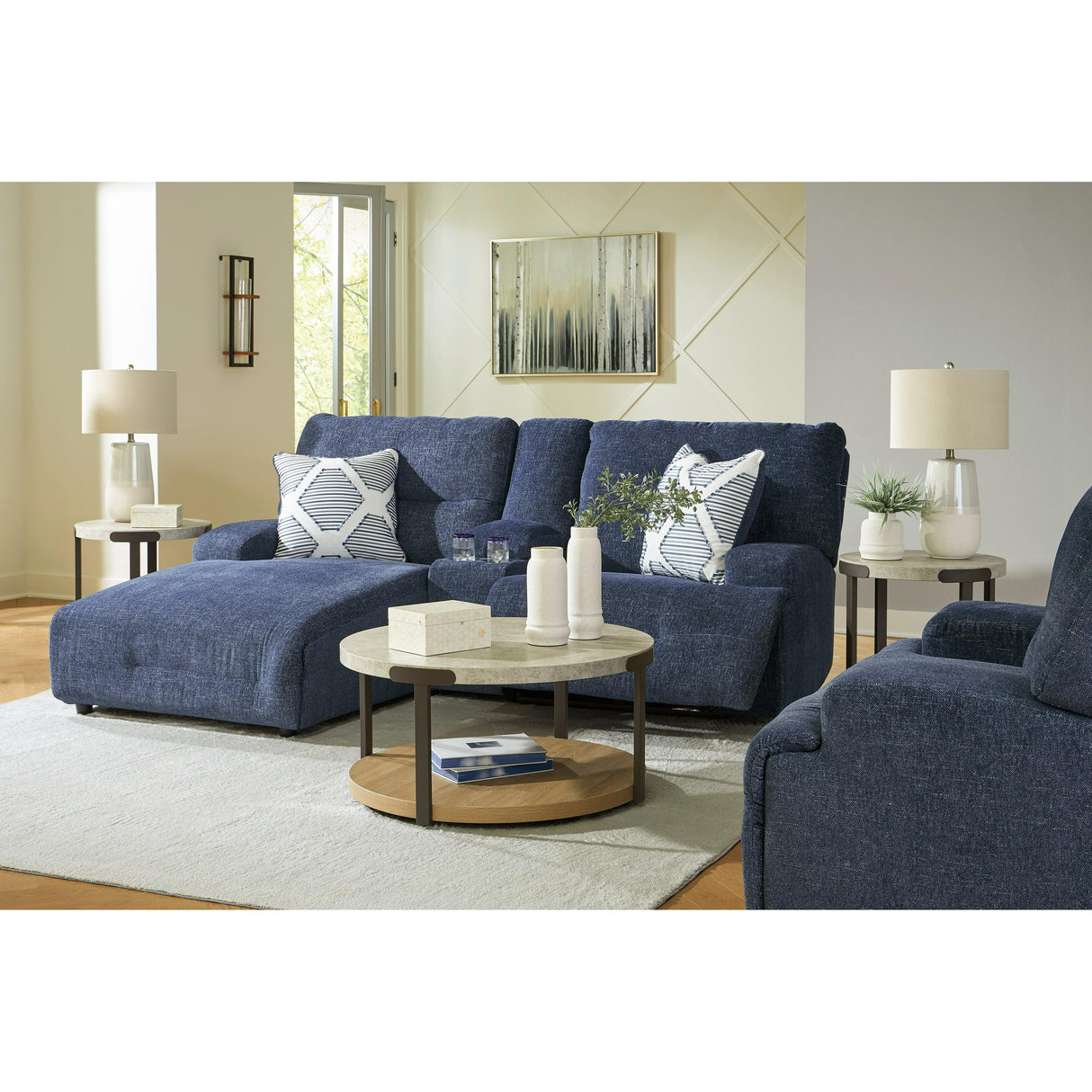 Signature Design by Ashley Acklen Place 93607S5 3 pc Power Reclining Sectional Sofa with Chaise IMAGE 6