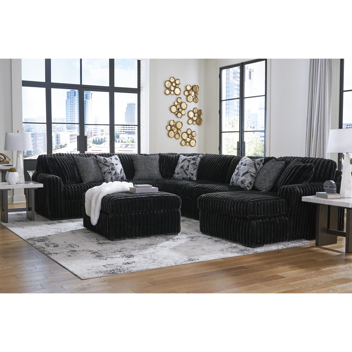 Signature Design by Ashley Midnight-Madness 98103S3 4 pc Sectional with Chaise IMAGE 7