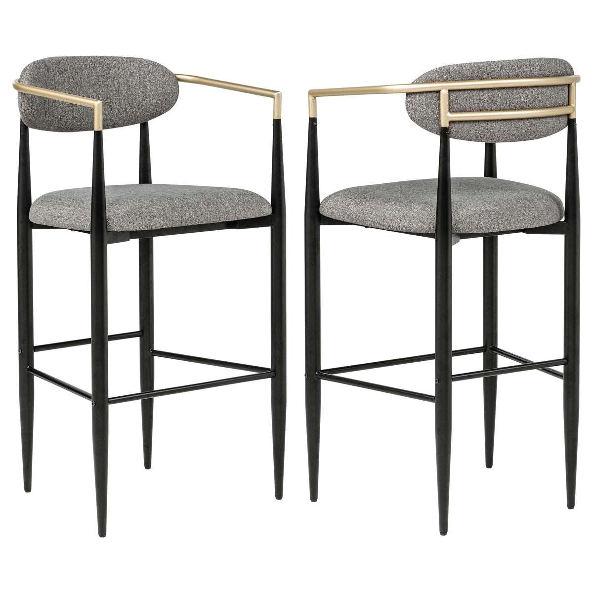 Coaster Furniture Tina 121189 Fabric Upholstered Bar Chair - Dark Grey IMAGE 1