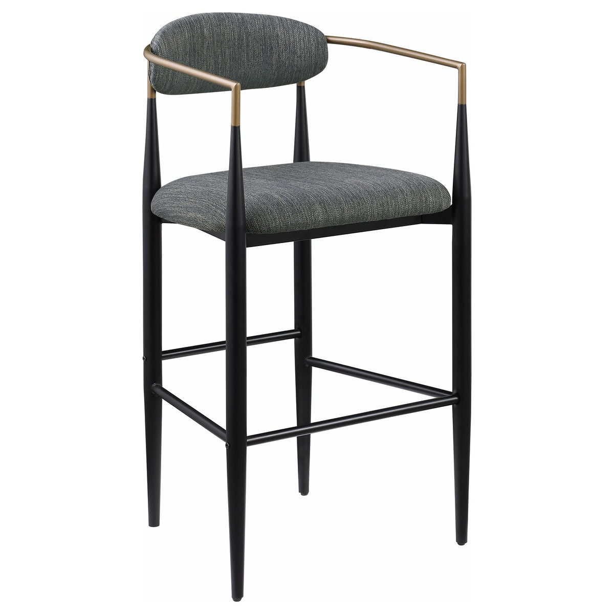 Coaster Furniture Tina 121189 Fabric Upholstered Bar Chair - Dark Grey IMAGE 2