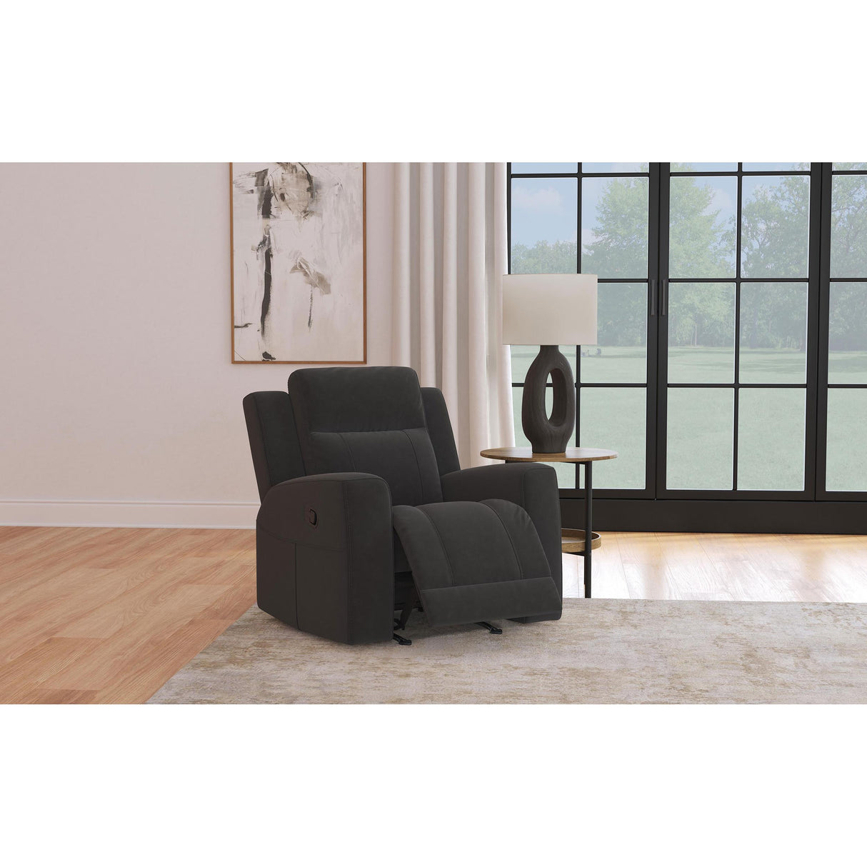 Coaster Furniture Brentwood 610286 Upholstered Recliner Chair - Dark Charcoal IMAGE 8