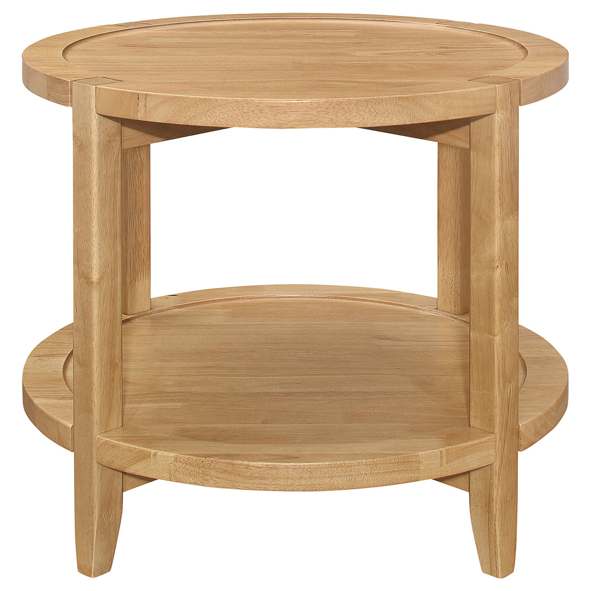 Coaster Furniture Camillo 709697 Round Solid Wood Side End Table - Maple Brown IMAGE 4
