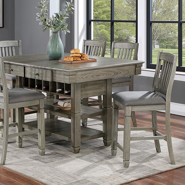 Furniture of America Anaya CM3512GY-PT Counter Height Table IMAGE 1