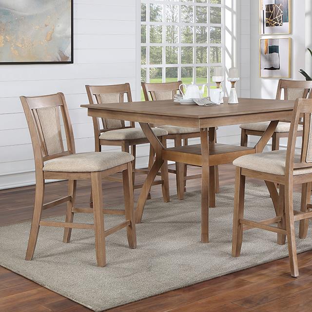 Furniture of America Upminster CM3984NT-PT Counter Height Table IMAGE 1