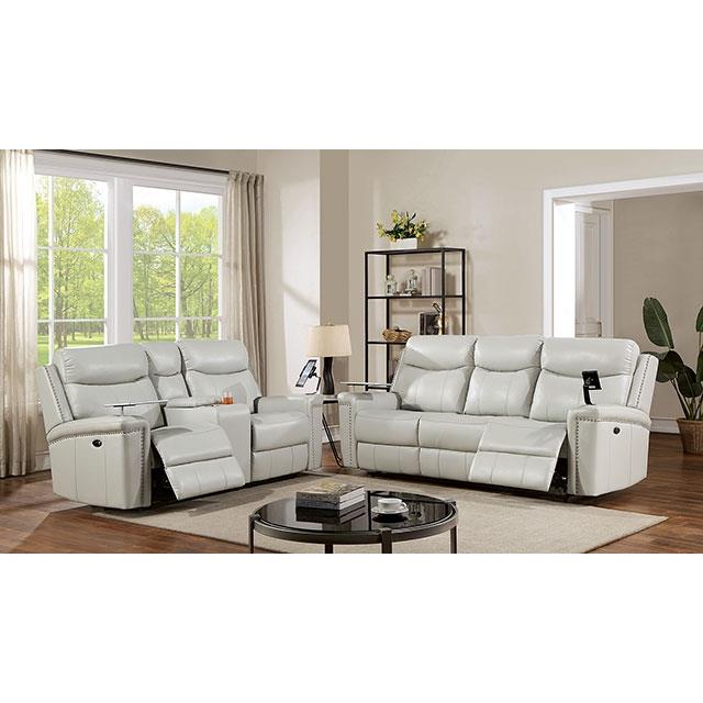 Furniture of America Florine CM6252LG-LV-PM Power Loveseat IMAGE 2