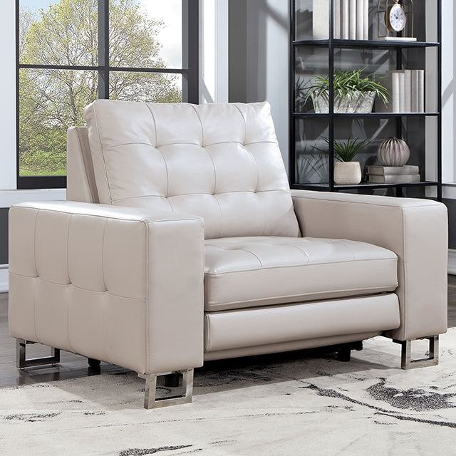 Furniture of America Abberton Leatherette Recliner CM6735BG-CH IMAGE 1