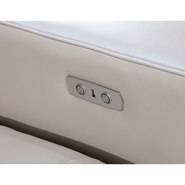 Furniture of America Abberton Power Reclining Leatherette Sectional CM6735BG-PM-SECT IMAGE 4