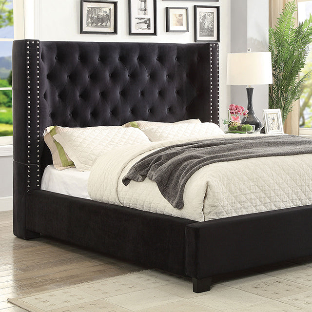 Furniture of America Carley California King Bed CM7775BK-CK-BED IMAGE 1