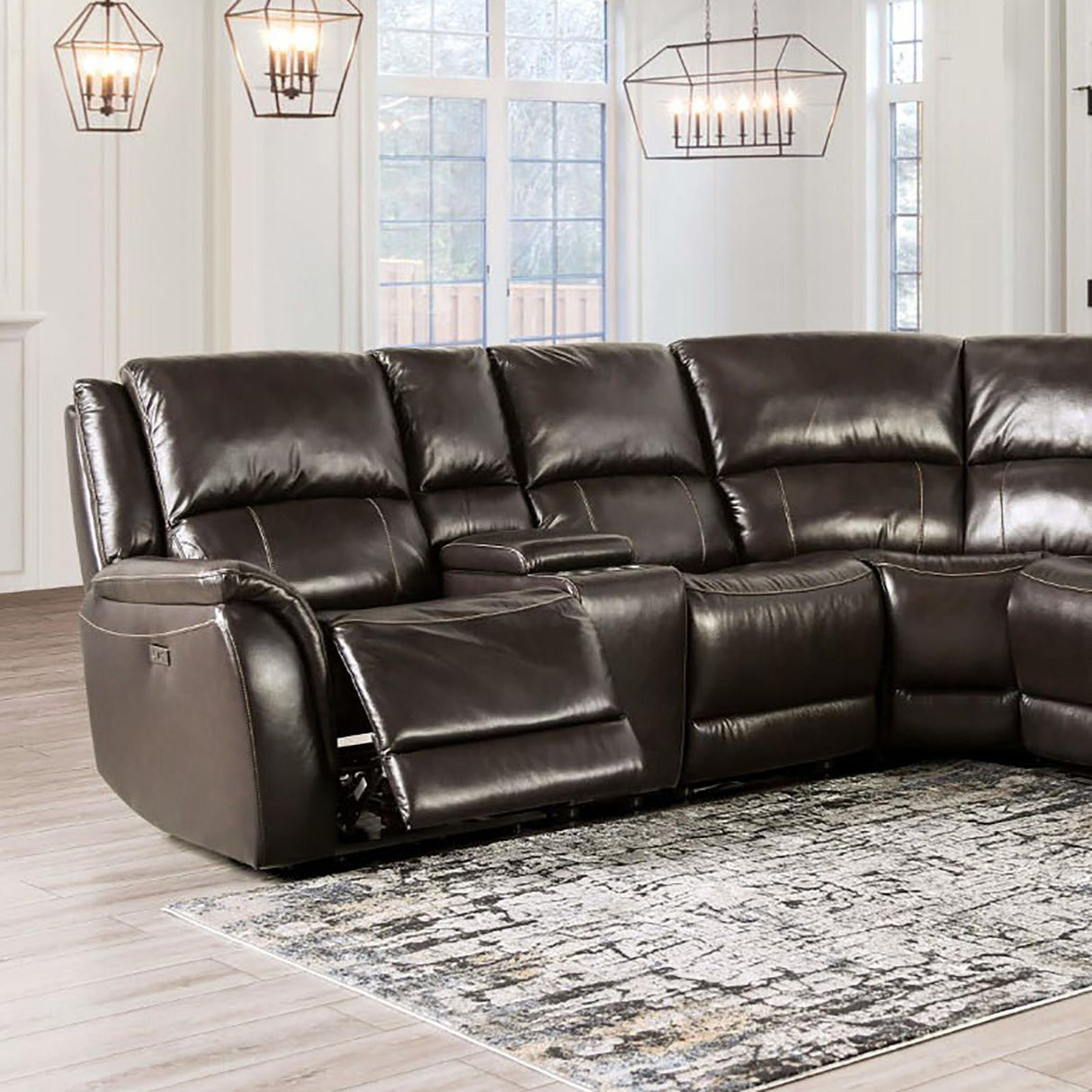 Furniture of America Gorgius CM9910ES-SECT-PM Power Sectional IMAGE 1