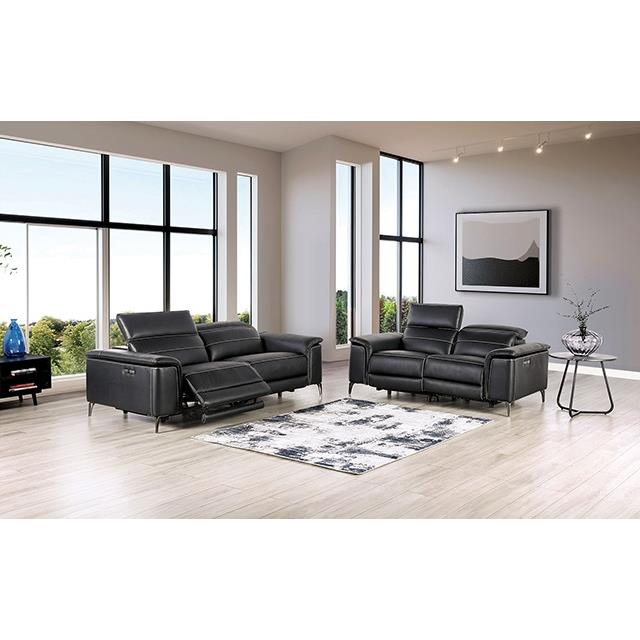 Furniture of America Ascona CM9927BK-LV-PM Power Loveseat IMAGE 2