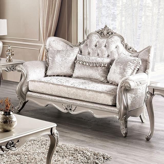 Furniture of America Acapulco FM65001WH-LV Loveseat IMAGE 1