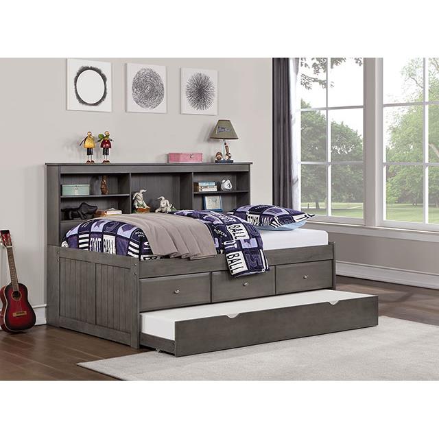Furniture of America Tibalt FOA7466GY-F Full Bed w/ Trundle IMAGE 2