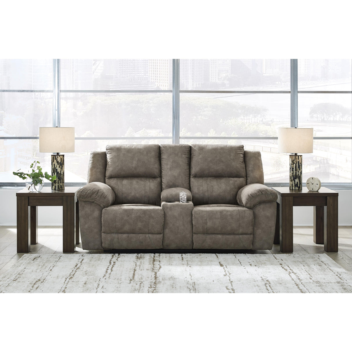 Signature Design by Ashley Laresview 3720394 Double Reclining Loveseat with Console IMAGE 6
