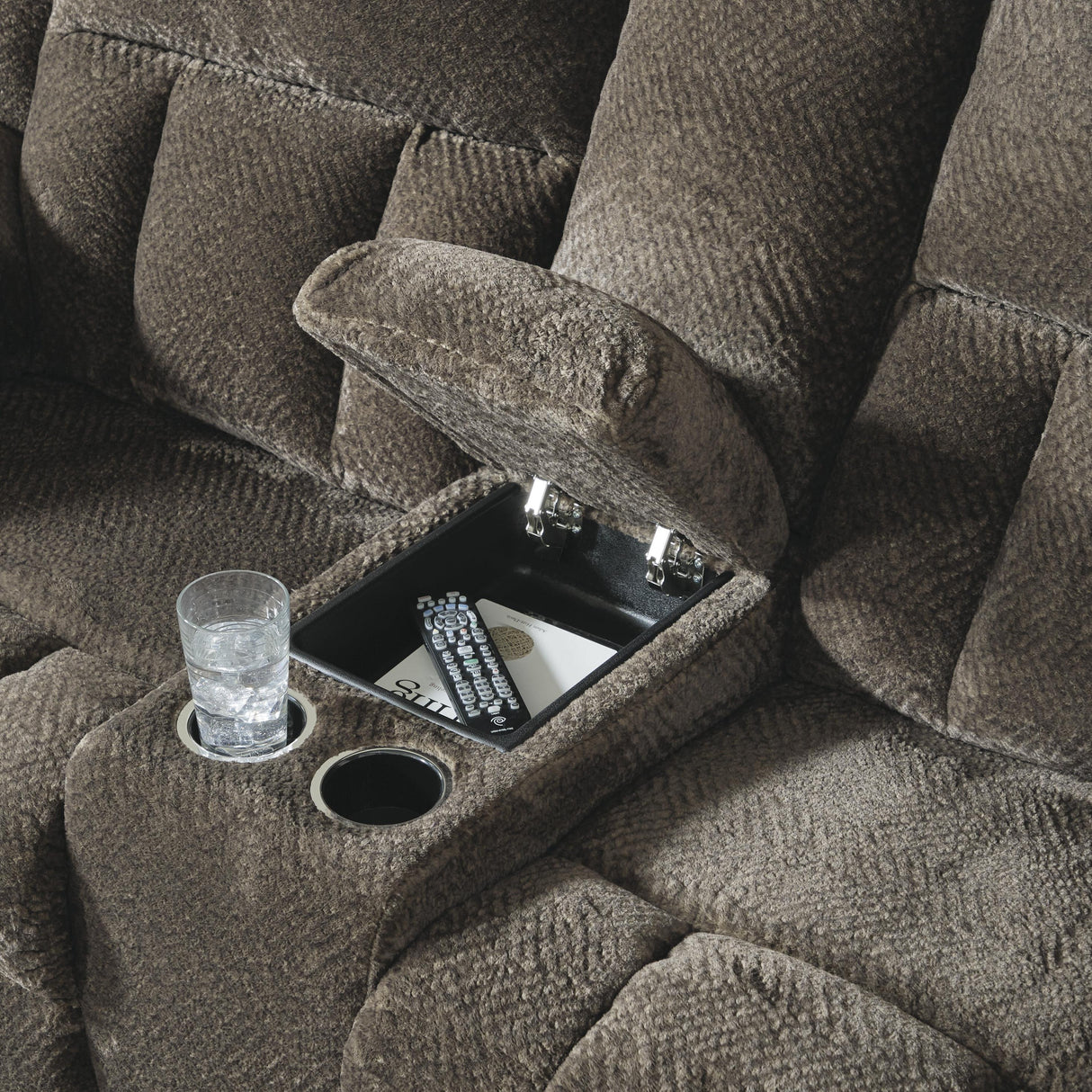 Signature Design by Ashley Frohn 3740794 Double Reclining Loveseat with Console IMAGE 8