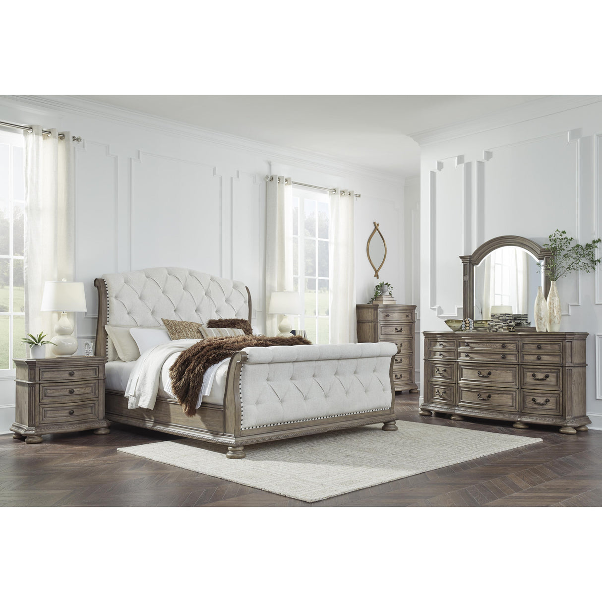 Signature Design by Ashley Ardenfield B944B5 California King Upholstered Sleigh Bed IMAGE 10