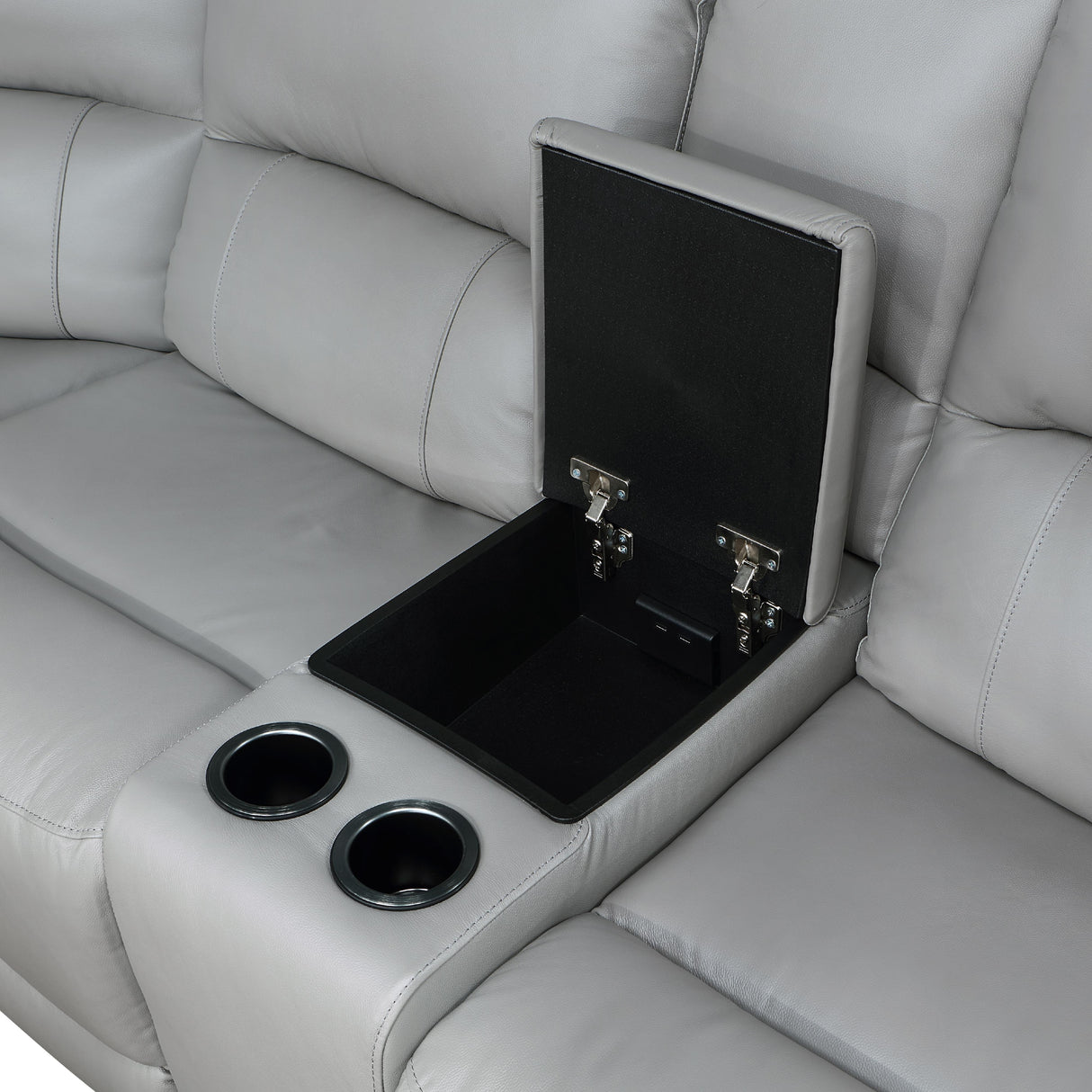 Steve Silver Furniture Alexandria ALX70629 Leather 5 pc Power Sec, Stone IMAGE 2