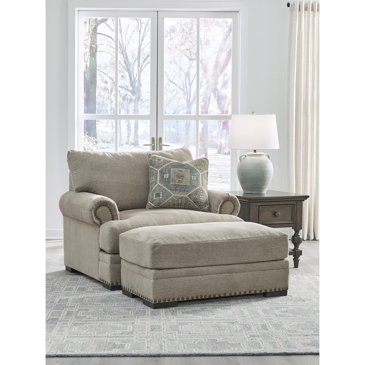 Benchcraft Galemore 27004U1 Oversized Chair and Ottoman IMAGE 1