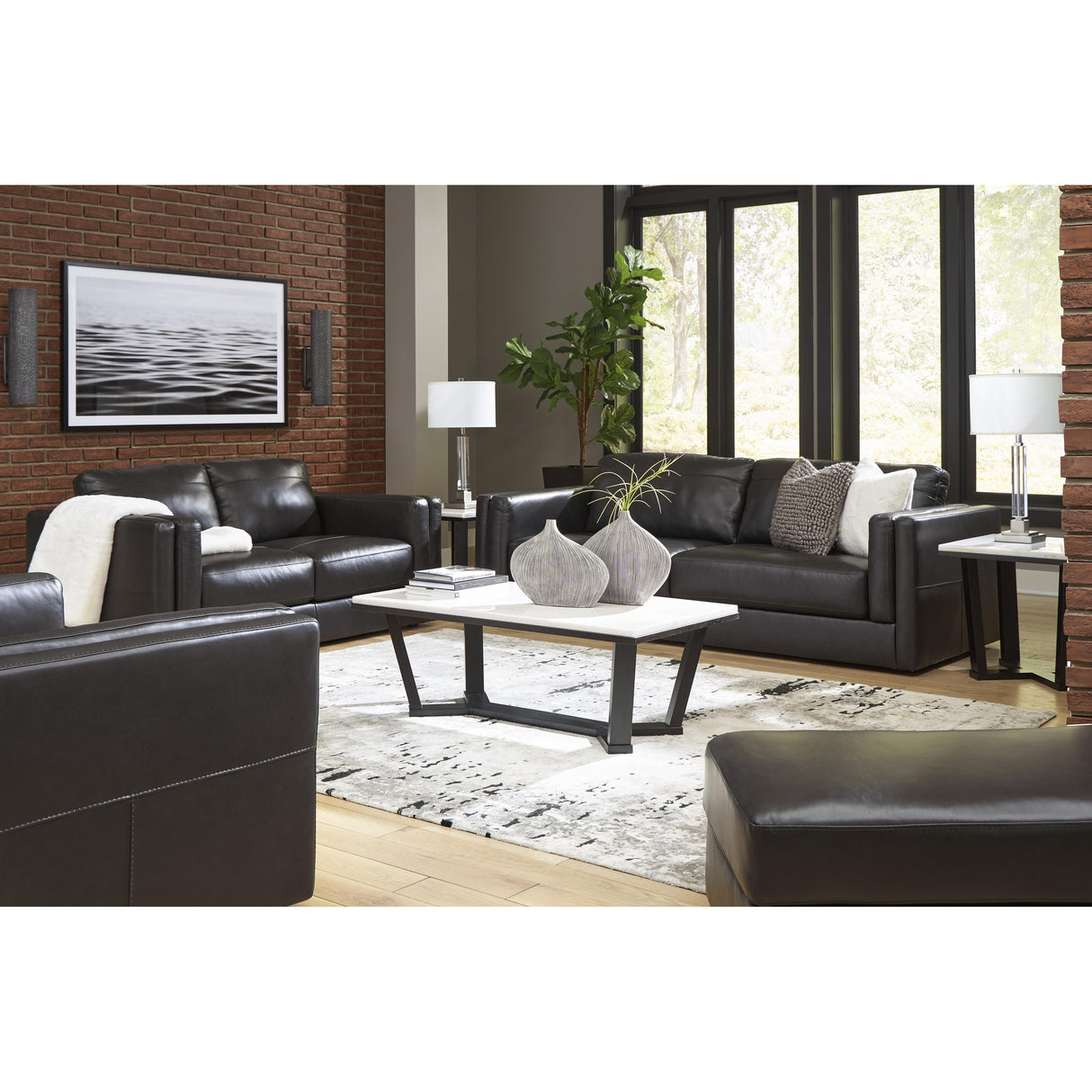 Signature Design by Ashley Amiata 57405U3 Oversized Chair and Ottoman IMAGE 5